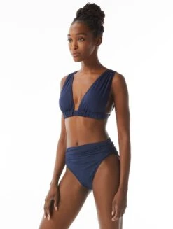 Carmen Marc Valvo Ruched Bikini Top - Solids