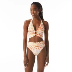 Carmen Marc Valvo Halter Bikini Top - Sun Set Palm 8 Carmen Marc Valvo Halter Bikini Top - Sun Set Palm -Beach Fit Fashion C3B097 970 alt02