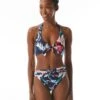 Carmen Marc Valvo Halter Bikini Top - Tivoli Garden -Beach Fit Fashion C3H074 406 R