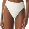 Carmen Marc Valvo High Waist Bikini Bottom - Wave Texture -Beach Fit Fashion C3S460 110 R
