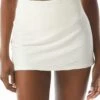 Carmen Marc Valvo Pull Over Mini Skirt - Wave Texture