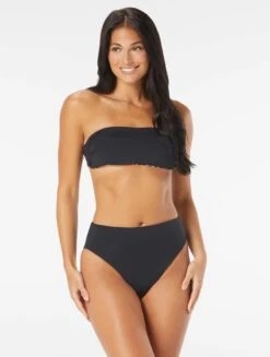 Carmen Marc Valvo Reversible Bandeau Bikini Top - Foil Jungle Cheetah -Beach Fit Fashion C3X432 001 alt02