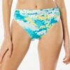Carmen Marc Valvo Classic Shirred Waist Bikini Bottom - Madeira Garden -Beach Fit Fashion C4H223 459