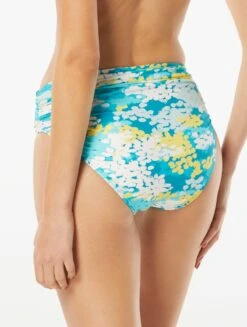 Carmen Marc Valvo Classic Shirred Waist Bikini Bottom - Madeira Garden 5 Carmen Marc Valvo Classic Shirred Waist Bikini Bottom - Madeira Garden -Beach Fit Fashion C4H223 459 alt01