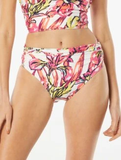 Carmen Marc Valvo Classic Shirred Waist Bikini Bottom - Brava Lily