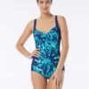 Gabar Chlorine Resistant Twist Bra One Piece Swimsuit - Ocean Fern -Beach Fit Fashion G7E221 493