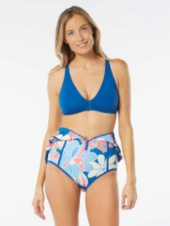 Beach House Sport Endurance Zip Front One Piece Swimsuit - Sea Lily -Beach Fit Fashion H02718 970 alt03