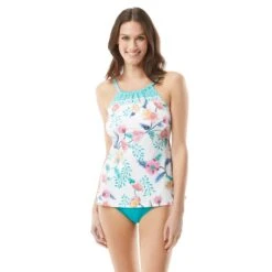 Beach House Blair High Neck Tankini Top - Floral Fantasy -Beach Fit Fashion H04731 119 alt02