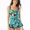 Beach House Swim Laura Shirred Underwire Swimdress - Deco Garden -Beach Fit Fashion H06948 001 R