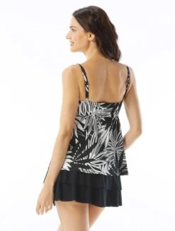 Beach House Swim Willow Twist Front Underwire Tankini Top - Abstract Palm -Beach Fit Fashion H14970 001 alt03 R