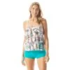 Beach House Swim Jane Ruffle Tankini Top - Moroccan Bloom -Beach Fit Fashion H15025 100
