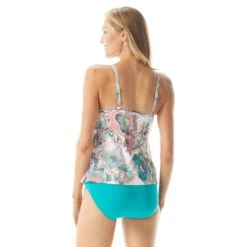 Beach House Swim Jane Ruffle Tankini Top - Moroccan Bloom -Beach Fit Fashion H15025 100 alt03