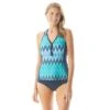 Beach House Erinna Racerback Zipper Front Tankini - Desert Stripe -Beach Fit Fashion H16866 511