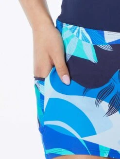 Beach House Sport Emma Swim Skort - Geo Palm -Beach Fit Fashion H18371 511 alt04