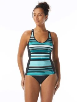 Beach House Sport Ambition Slim Fit Cross Back Tankini Top - Shorelines