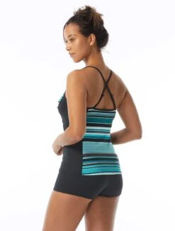Beach House Sport Ambition Slim Fit Cross Back Tankini Top - Shorelines -Beach Fit Fashion H20982 970 alt03 R