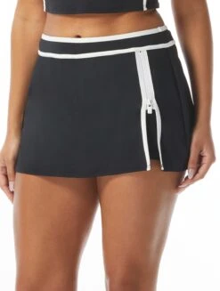 Beach House Sport Excel Zip Swim Skort - Piping