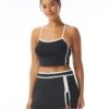 Beach House Sport Plateau Racerback Crop Top - Piping