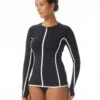 Beach House Sport Ava Zip Front Rash Guard - Piping