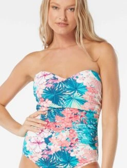 Beach House Swim Krystal Shirred Underwire One Piece Swimsuit - Island Floral -Beach Fit Fashion H42911 970 alt02
