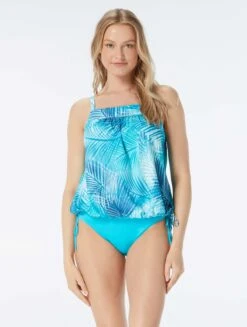 Beach House Swim Audrey Blouson Tankini Top - Shadow Fern