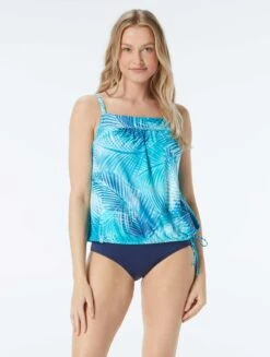 Beach House Swim Audrey Blouson Tankini Top - Shadow Fern 12 Beach House Swim Audrey Blouson Tankini Top - Shadow Fern -Beach Fit Fashion H49529 435 alt04