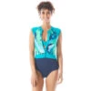 Beach House Sport Endurance Zip Front One Piece - Girl's Best Frond -Beach Fit Fashion H66996 511