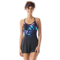 Beach House Sport Swell Swim Romper - Paradise At Twilight