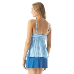 Beach House Swim Willow Twist Underwire Tankini Top - Seaglass Stripe -Beach Fit Fashion H79970 435 alt01
