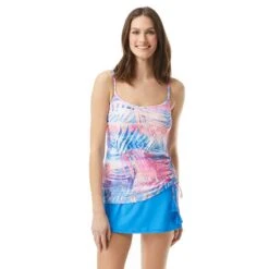 Beach House Swim Bridget Side Shirred Underwire Tankini Top - Frond Of You -Beach Fit Fashion H82925 504 alt02