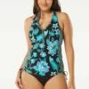 Beach House Swim Erinna Racerback Zipper Front Tankini Top - Vineyard Floral