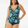 Beach House Swim Willow Twist Front Underwire Tankini Top - Vineyard Floral
