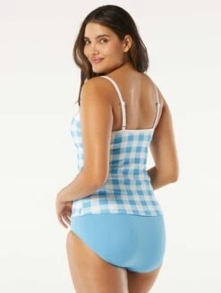 Beach House Swim Lexi Fitted Tankini Top - Summer Gingham -Beach Fit Fashion H96739 437 alt03