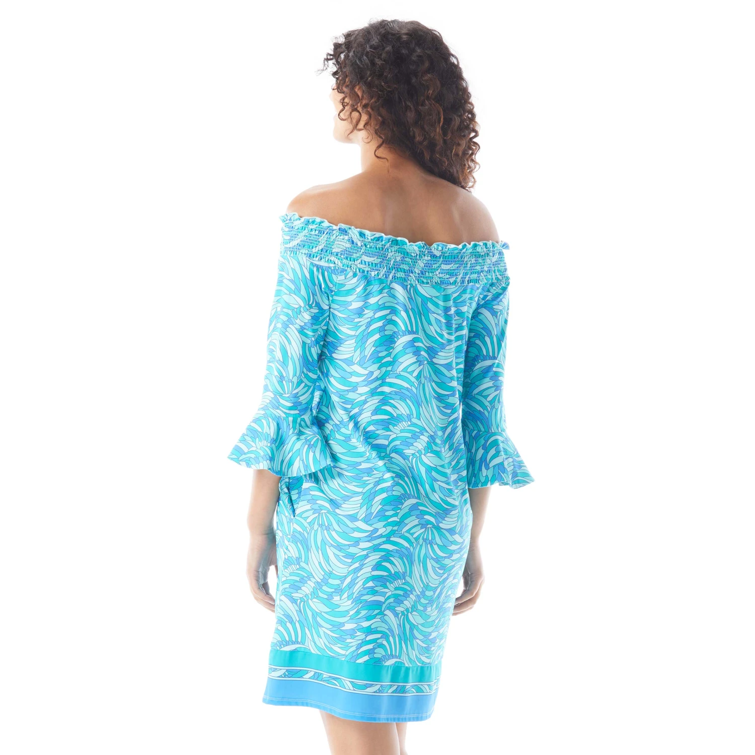 Beach House Style Kelsea Smocked Off The Shoulder Dress - Delray 4 Beach House Style Kelsea Smocked Off The Shoulder Dress - Delray - Image 2