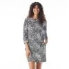 Beach House Style Stella Boat Neck Tunic Dress - Key West Cheetah -Beach Fit Fashion HD06613 001