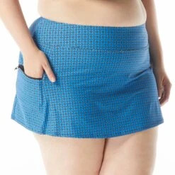 Beach House Plus Size Emma Pull On Swim Skort - Floral Fantasy 9 Beach House Plus Size Emma Pull On Swim Skort - Floral Fantasy -Beach Fit Fashion HW04058 001 alt02