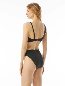 MICHAEL Michael Kors Logo Chain Bikini Top - Signature Solids -Beach Fit Fashion MM1K033 001 alt03 R