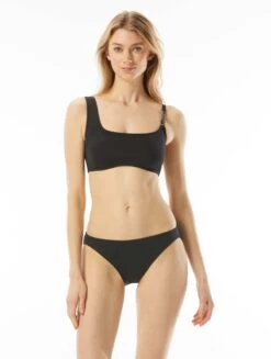 MICHAEL Michael Kors Logo Chain Bikini Top - Signature Solids -Beach Fit Fashion MM1K033 001 alt04 R