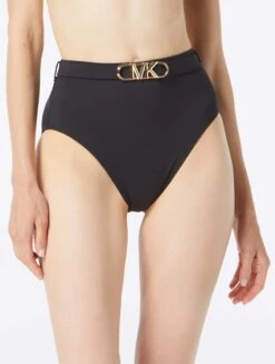 MICHAEL Michael Kors High Waist Bikini Bottom - Solids 8 MICHAEL Michael Kors High Waist Bikini Bottom - Solids -Beach Fit Fashion MM1N025 001