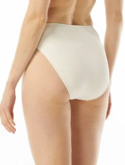 MICHAEL Michael Kors High Leg Bikini Bottom With Ring Chain Trim - Decadent Texture 5 MICHAEL Michael Kors High Leg Bikini Bottom With Ring Chain Trim - Decadent Texture -Beach Fit Fashion MM1W030 112 alt01 R