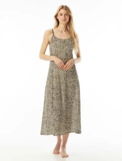 MICHAEL Michael Kors Logo Chain Maxi Dress Cover Up - Abstract Animal