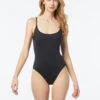 MICHAEL Michael Kors Scoop Neck One Piece Swimsuit - Solids 1 MICHAEL Michael Kors Scoop Neck One Piece Swimsuit - Solids -Beach Fit Fashion MM3P009 001