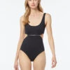 MICHAEL Michael Kors Cut Out One Piece Swimsuit - Solids