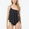 MICHAEL Michael Kors One Shoulder Tankini Top - Solids -Beach Fit Fashion MM3P091 001