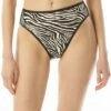 MICHAEL Michael Kors High Leg Bikini Bottom - Zebra 1 MICHAEL Michael Kors High Leg Bikini Bottom - Zebra -Beach Fit Fashion MM4K602 112 R