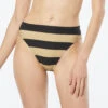 MICHAEL Michael Kors High Waist Bikini Bottom - Rugby Stripe 1 MICHAEL Michael Kors High Waist Bikini Bottom - Rugby Stripe -Beach Fit Fashion MM4M291 261