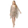 MICHAEL Michael Kors V-Neck Caftan Cover Up - Diagonal Belt Print -Beach Fit Fashion MM6D798 112