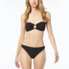 MICHAEL Michael Kors Ring Bandeau Bikini Top - Texture Solids