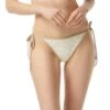 MICHAEL Michael Kors String Tie Bikini Bottom - Signature Logo 2 MICHAEL Michael Kors String Tie Bikini Bottom - Signature Logo -Beach Fit Fashion MM7W504 112