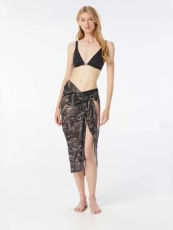 MICHAEL Michael Kors Logo Ring Pareo Cover Up - Sonoran Palm